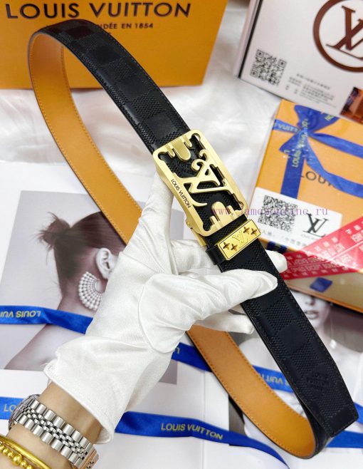 Belt LV Louis Vuitton automatic buckle-Belt replica The automatic belt series is made of 100 ztx65n3o - Image 8