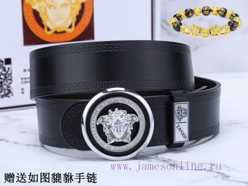 Belt Versace Ver…The waist belt is made of 100% cowhide, ensuring that the genuine leather i t6lf599d