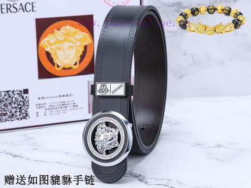 Belt Versace Ver…The waist belt is made of 100% cowhide, ensuring that the genuine leather i t6lf599d - Image 4
