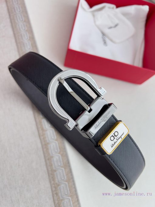 Ferragamo Ferrgamo ️ Belt and beltNeedle buckle, classic needle buckle made of pure copper m y47lgl7o - Image 5