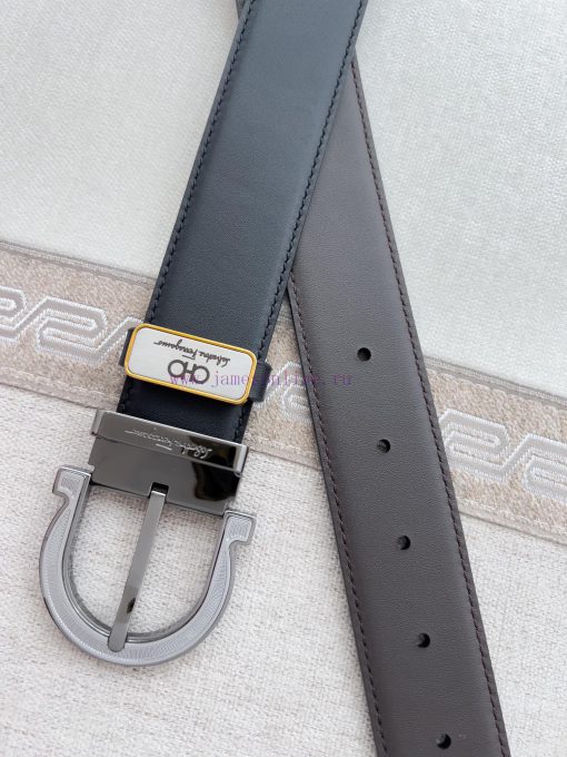Ferragamo Ferrgamo ️ Belt and beltNeedle buckle, classic needle buckle made of pure copper m y47lgl7o - Image 9