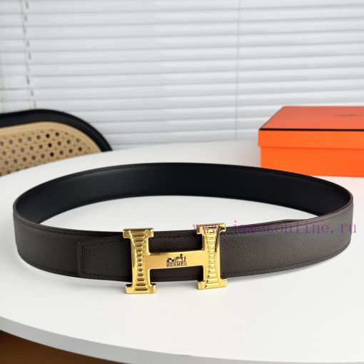 Hermes H business casual formal wear can be worn with 3.8cm buckle, polished buckle is fashi mwlejhcv - Image 2