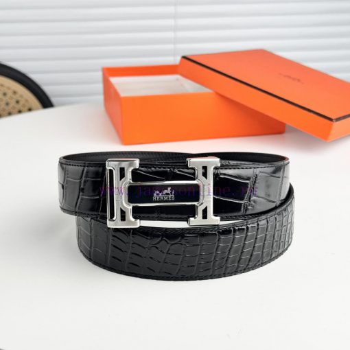 Hermes H business casual formal wear can be worn with 3.8cm buckle, polished buckle is fashi 2finh79f - Image 7
