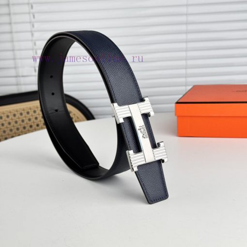 Hermes H business casual formal wear can be worn with 3.8cm buckle, polished buckle is fashi gjhz91yv - Image 4