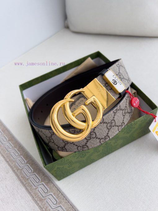 Gucci Gucci Belt ️ BeltHanging buckle, pure copper material buckle head, top layer cowhide, gqevovry - Image 3