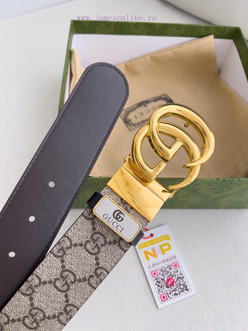 Gucci Gucci Belt ️ BeltHanging buckle, pure copper material buckle head, top layer cowhide, gf81um7u - Image 7