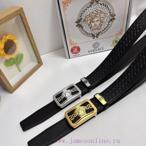 Versace. VersaceMaterial: Leather Belt with 100% Head Layer. The leather belt is guaranteed f8hz43wb - Image 2