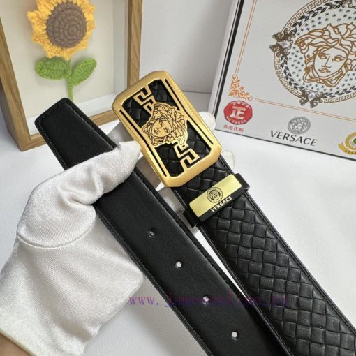 Versace. VersaceMaterial: Leather Belt with 100% Head Layer. The leather belt is guaranteed f8hz43wb - Image 9