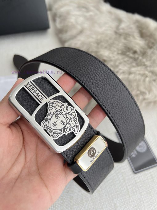 Versace. Versace Belt and BeltsHanging buckle, classic human head made of pure steel materia qt5x60q7