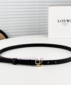 Loewe W2024Ss autumn and winter new smooth calf leather belt with L letter combination needl 1jj0gbuc