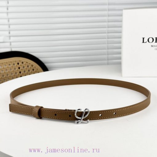 Loewe W2024Ss autumn and winter new smooth calf leather belt with L letter combination needl ux3hciis