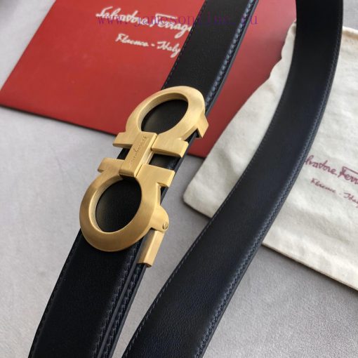 Automatic belt - Salvatore Ferragamo men's 3.5cm classic double circle automatic buckle, imp eg72wd1c - Image 6