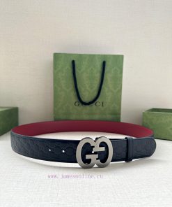 Width 4.0cm Gucci interlocking double G steel buckle, derived from modern style collection d ks0boyng