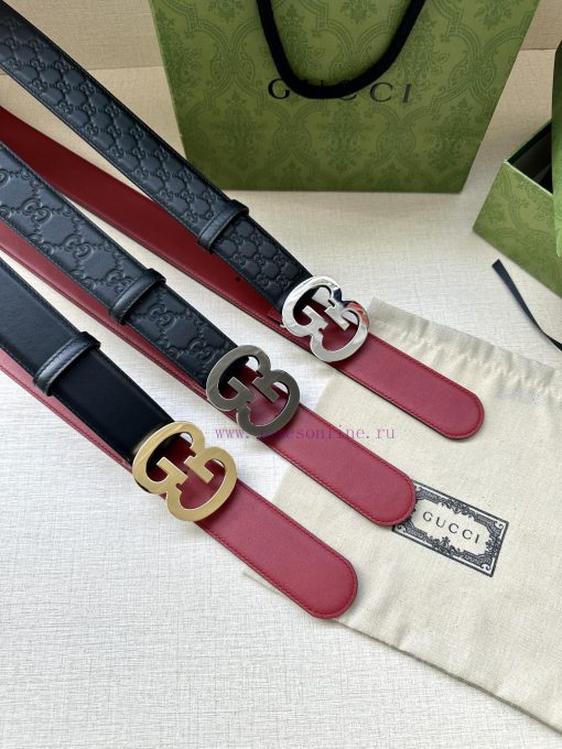 Width 4.0cm Gucci interlocking double G steel buckle, derived from modern style collection d ks0boyng - Image 10