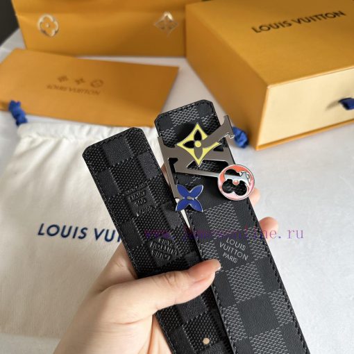 Double sided LV Louis Men's Width 4.0 CM Simple and Elegant Boutique Double sided Imported L zdzf69xz - Image 2