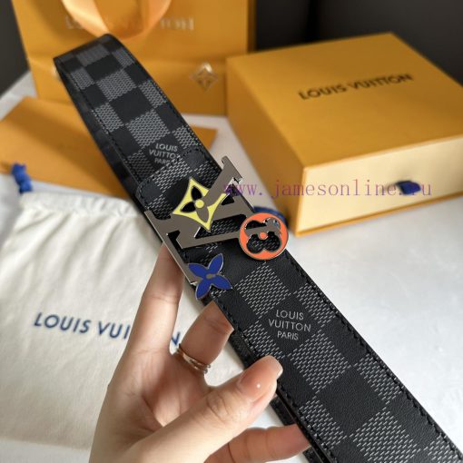 Double sided LV Louis Men's Width 4.0 CM Simple and Elegant Boutique Double sided Imported L zdzf69xz - Image 4