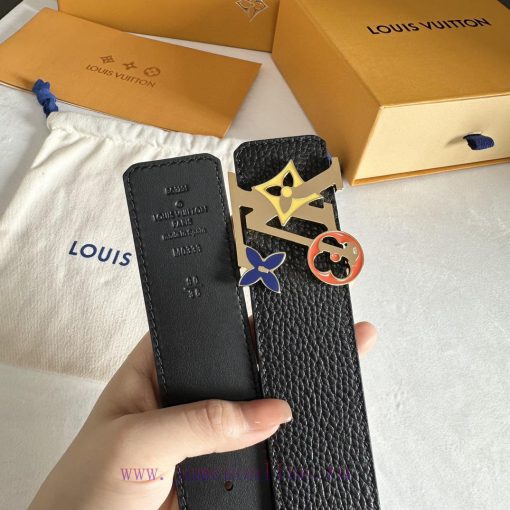 Double sided LV Louis Men's Width 4.0 CM Simple and Elegant Boutique Double sided Imported L uiuc52y5