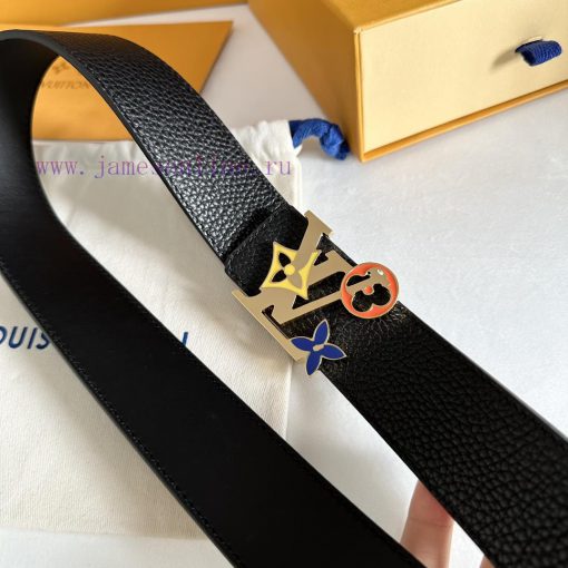 Double sided LV Louis Men's Width 4.0 CM Simple and Elegant Boutique Double sided Imported L uiuc52y5 - Image 5