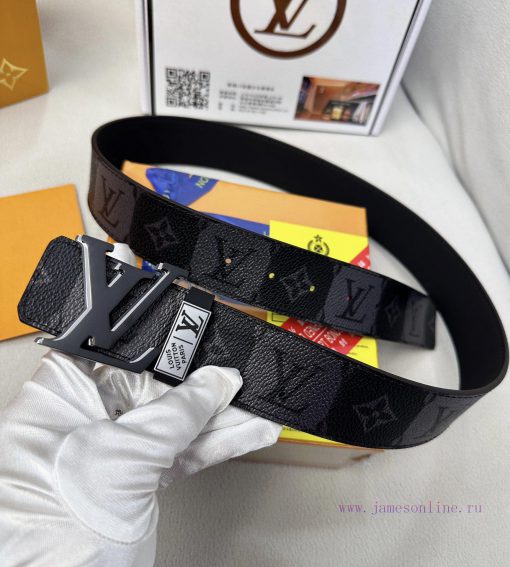 Belt LV Louis ReproductionThe waistband is made of 100% head layer cowhide, ensuring a doubl jl8mny9u - Image 7