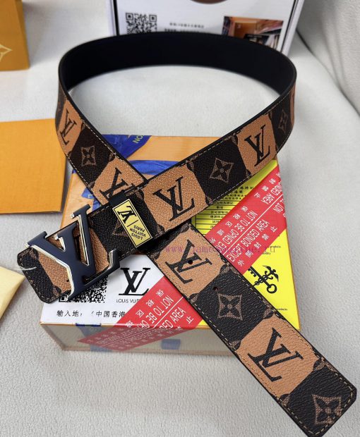 Belt LV Louis ReproductionThe waistband is made of 100% head layer cowhide, ensuring a doubl v2wcb1zz - Image 8