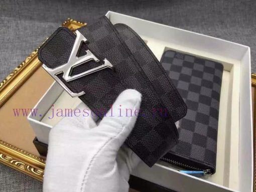 LV. Yiluweideng ️Belt and wallet, two-piece setGrade: Italian imported 100% top layer cowhid cqi91ge6 - Image 4