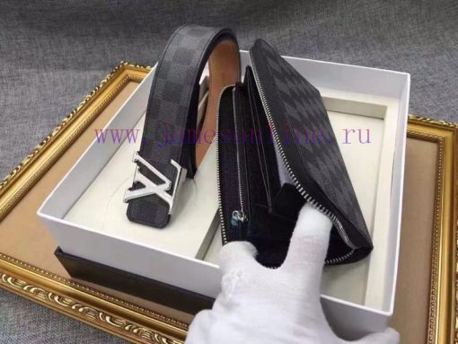 LV. Yiluweideng ️Belt and wallet, two-piece setGrade: Italian imported 100% top layer cowhid cqi91ge6 - Image 6