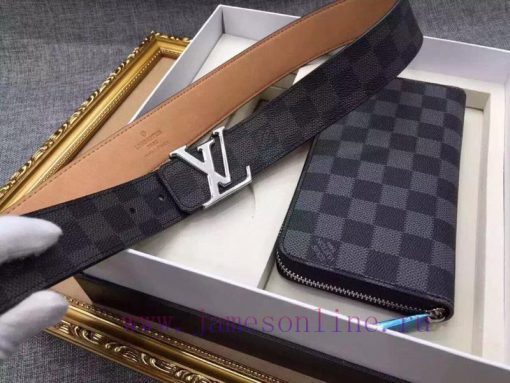 LV. Yiluweideng ️Belt and wallet, two-piece setGrade: Italian imported 100% top layer cowhid cqi91ge6 - Image 7