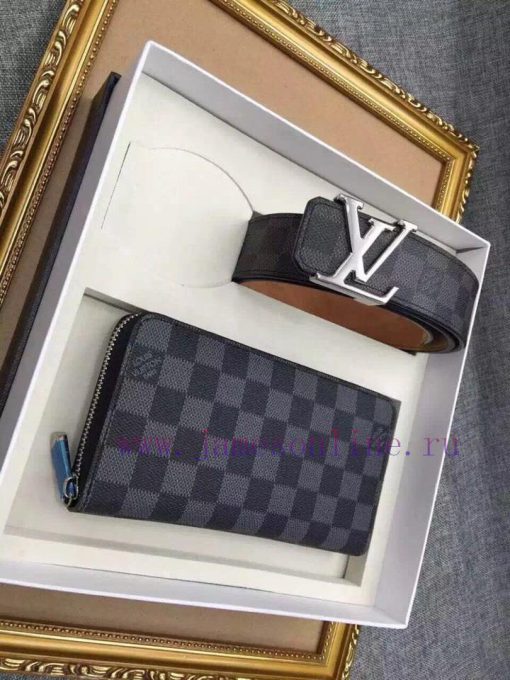LV. Yiluweideng ️Belt and wallet, two-piece setGrade: Italian imported 100% top layer cowhid cqi91ge6 - Image 10