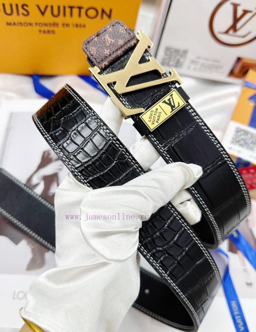 Belt LV Louis Vuitton's top tier replicaThe waistband is made of 100% imported original cowh 4zf40avi - Image 4