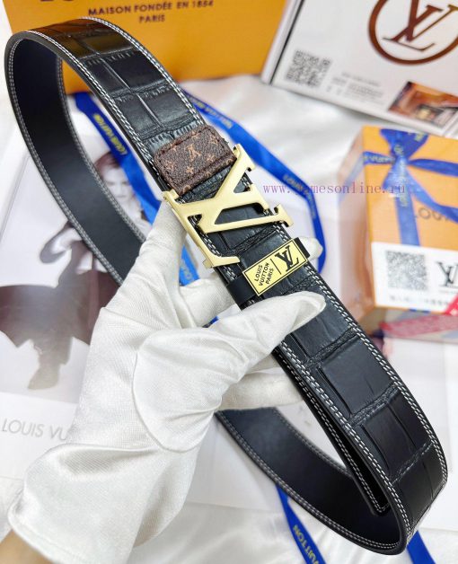Belt LV Louis Vuitton's top tier replicaThe waistband is made of 100% imported original cowh 4zf40avi - Image 7