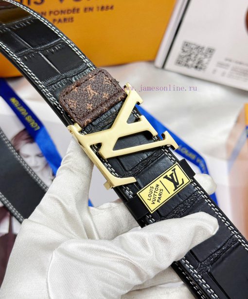 Belt LV Louis Vuitton's top tier replicaThe waistband is made of 100% imported original cowh 4zf40avi - Image 9