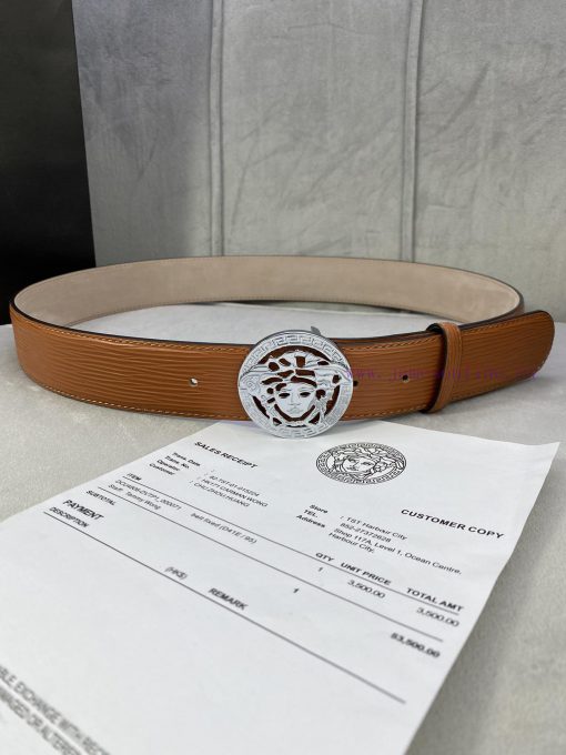 P Width 4.0cm Versace This water ripple waistband is adorned with the iconic Versace Medusa 8fsoc3sq - Image 2