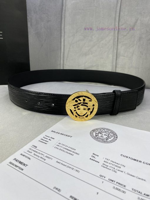 P Width 4.0cm Versace This water ripple waistband is adorned with the iconic Versace Medusa ify6ptue