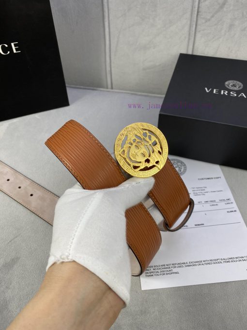 P Width 4.0cm Versace This water ripple waistband is adorned with the iconic Versace Medusa 8fsoc3sq - Image 8