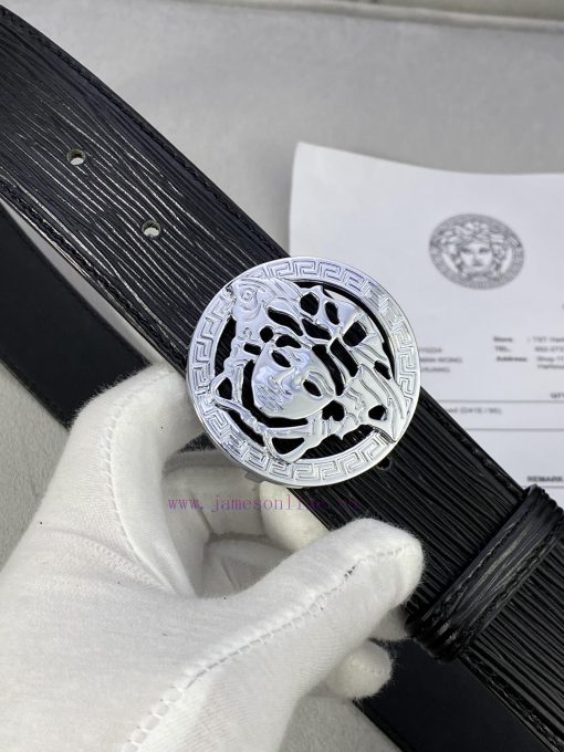 P Width 4.0cm Versace This water ripple waistband is adorned with the iconic Versace Medusa ify6ptue - Image 8