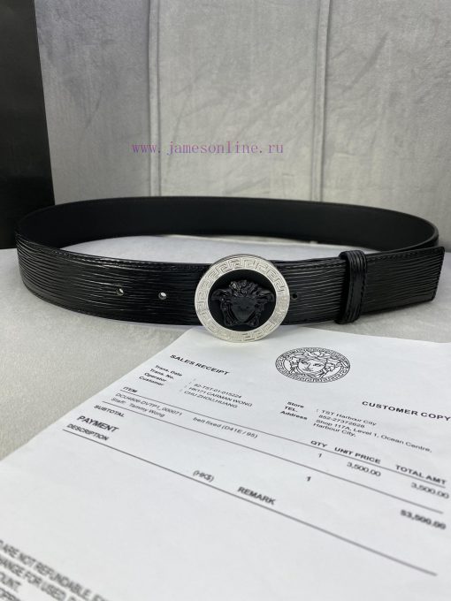 P Width 4.0cm Versace This water ripple waistband is adorned with the iconic Versace Medusa nvn1f34k