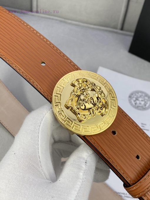 P Width 4.0cm Versace This water ripple waistband is adorned with the iconic Versace Medusa 03vc4d8w - Image 7