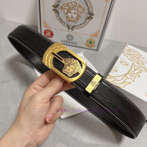 Versace. VersaceMaterial: Leather Belt with 100% Head Layer. The leather belt is guaranteed smbrqbew - Image 5