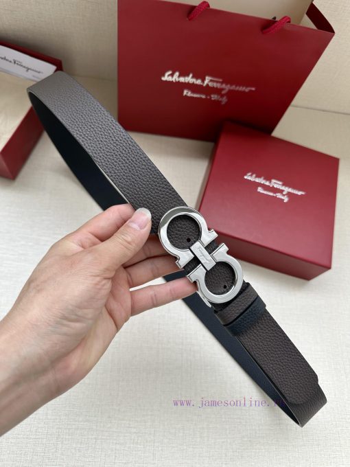 Ferragamo size 34mm premium buckle, vacuum plated, finely crafted with natural lychee patter 5jaepdyk - Image 2