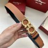 Ferragamo size 34mm premium buckle, vacuum plated, finely crafted with natural lychee patter uksht59w