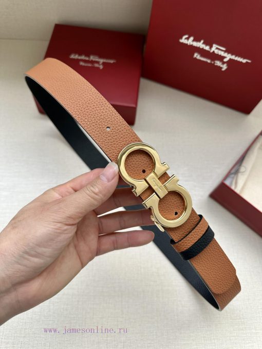 Ferragamo size 34mm premium buckle, vacuum plated, finely crafted with natural lychee patter uksht59w - Image 2