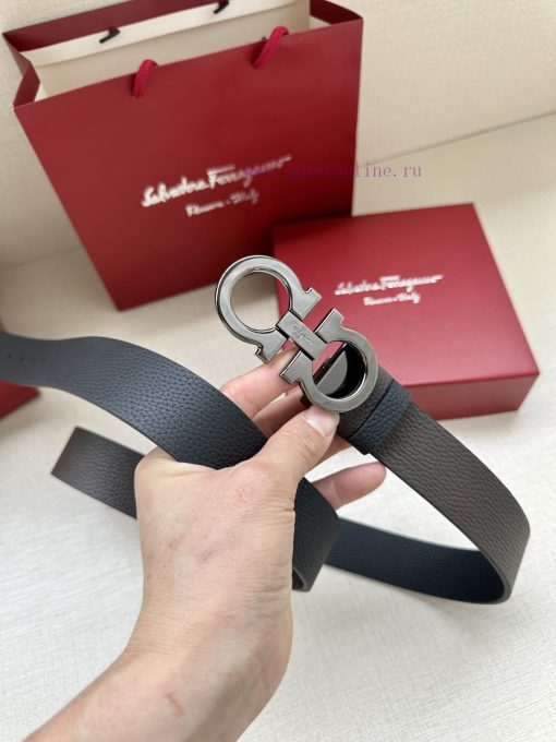 Ferragamo size 34mm premium buckle, vacuum plated, finely crafted with natural lychee patter 5jaepdyk - Image 5
