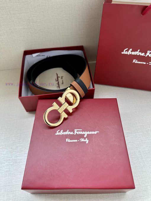 Ferragamo size 34mm premium buckle, vacuum plated, finely crafted with natural lychee patter uksht59w - Image 4