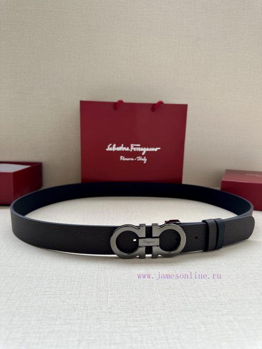 Ferragamo size 34mm premium buckle, vacuum plated, finely crafted with natural lychee patter 5jaepdyk - Image 6
