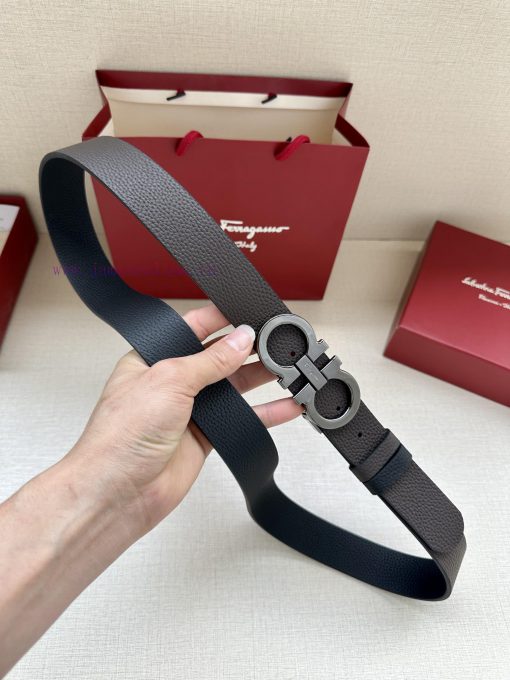 Ferragamo size 34mm premium buckle, vacuum plated, finely crafted with natural lychee patter 5jaepdyk - Image 7