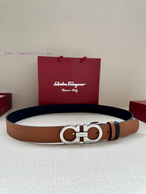 Ferragamo size 34mm premium buckle, vacuum plated, finely crafted with natural lychee patter uksht59w - Image 6