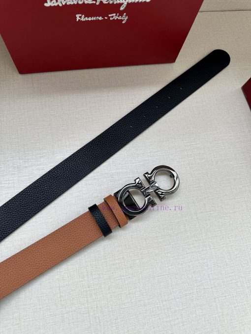 Ferragamo size 34mm premium buckle, vacuum plated, finely crafted with natural lychee patter uksht59w - Image 8