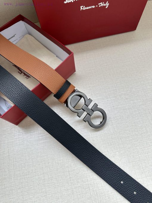 Ferragamo size 34mm premium buckle, vacuum plated, finely crafted with natural lychee patter uksht59w - Image 9