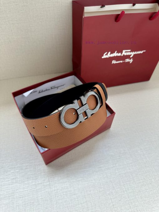 Ferragamo size 34mm premium buckle, vacuum plated, finely crafted with natural lychee patter uksht59w - Image 10