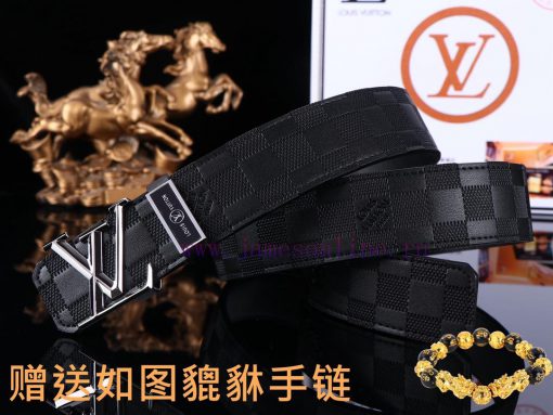 Belt LV Louis VuittonThe waistband is made of 100% cowhide, ensuring that the genuine leathe 93mfurbj - Image 3
